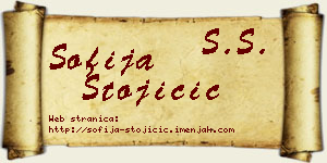 Sofija Stojičić vizit kartica